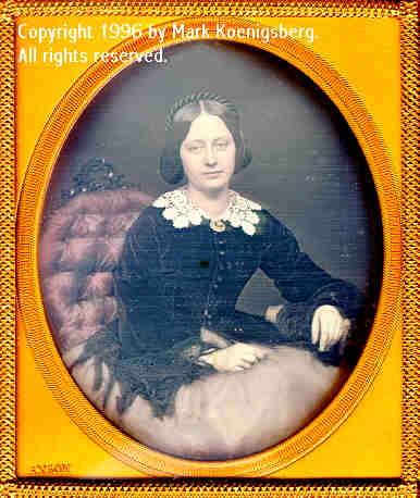 Sixth-plate daguerreotype of Woman and Red Chair Taken by Anson