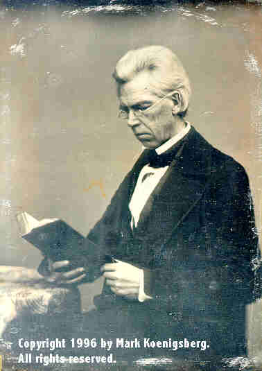 Quarter-plate daguerreotype of Man Reading Book